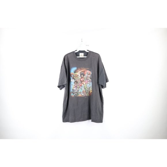 Vintage 90s Winterland Mens XL Faded Heavy Metal 2000 Movie Comic T-Shirt Black